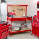 Werkbank Max met paneel en lade, 120x60x150cm 