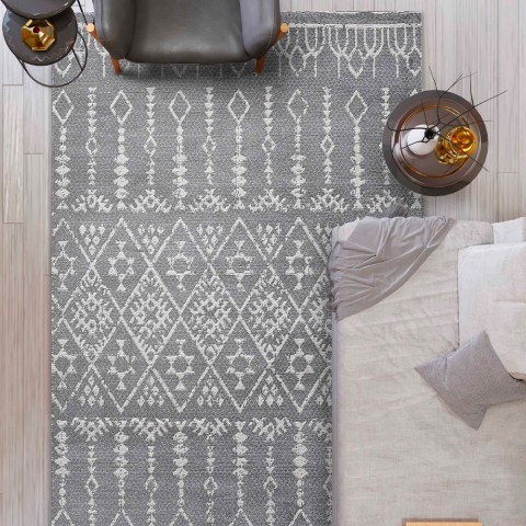 Tapis de salon au design moderne Victory Masai Grey Promotion
