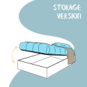 Moderne opbergbed tweepersoons 160x190 kunstleer Adele M 