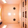 Sauna maison bois finlandais 2 places quartz infrarouge Apollon 2 Dimensions