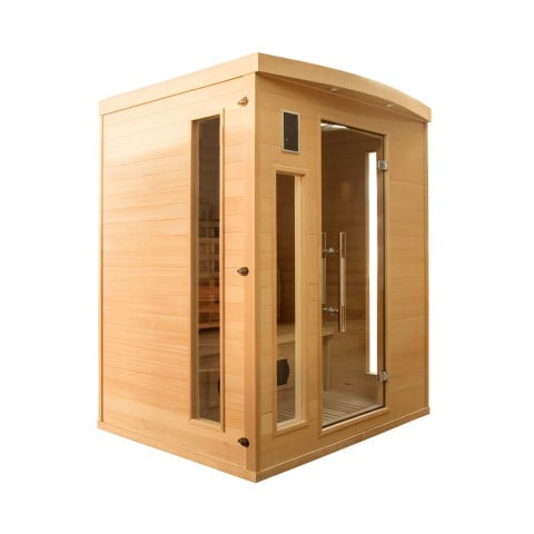 Sauna finlandais infrarouge pour maison bois 3 places quartz Apollon 3