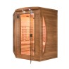 Sauna infrarouge finlandais d'angle 3 places à domicile Dual Healthy Spectra 4 Offre