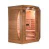 Sauna infrarouge finlandais d'angle 3 places à domicile Dual Healthy Spectra 4 Vente