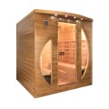 Sauna infrarouge finlandais en bois 4 places de chez soi Dual Healthy Spectra 5 Promotion