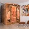 Sauna infrarouge finlandais en bois 4 places de chez soi Dual Healthy Spectra 5 Vente