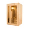 Sauna de maison en bois traditionnel finlandais 2 places avec poêle de 3.5 kW Zen 2 Offre