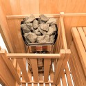 Sauna de maison en bois traditionnel finlandais 2 places avec poêle de 3.5 kW Zen 2 Choix