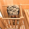 Sauna de maison en bois traditionnel finlandais 2 places avec poêle de 3.5 kW Zen 2 Choix