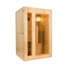 Finse sauna voor 2 personen van hout voor thuis, elektrische kachel 4,5 kW Zen 2 Aanbieding