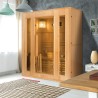 Sauna finlandais 3 places de maison en bois poêle électrique 4.5 kW Zen 3 Vente