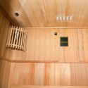 Sauna finlandais 3 places de maison en bois poêle électrique 4.5 kW Zen 3 Réductions