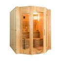 Zen 4 Sauna domestique traditionnel finlandais 4 places poêle à bois 8 kW Remises
