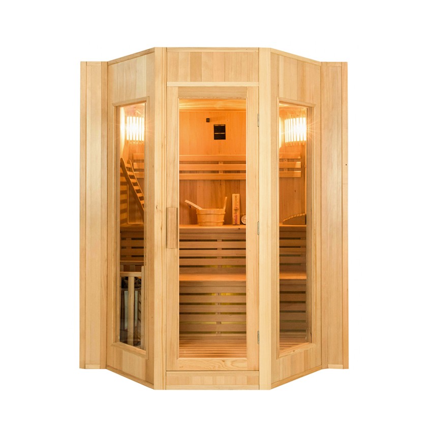 Traditionele Finse houten thuissauna 4-persoons met kachel 8 kW Zen 4 Aanbieding