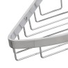 Zwarte hoekdoucheplank met chromen aluminiummand Attractive Catalogus