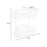 Hoekdoucheplank voor wandmontage 2 planken aluminium chroom zwart Aantrekkelijk Model
