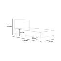 Eenpersoonsbed met opbergruimte 100x200 moderne slaapkamer Focus S2 