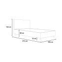 Fraai tweepersoonsbed 140x200 met opbergruimte en bekleding Mika F 