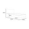 Lit double rembourré 140x200 avec rangement moderne Priya F 