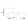 Tweepersoonsbed 160x200 met opbergruimte, moderne kunstleer Goya M1 