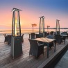 Poêle à gaz mobile chauffage extérieur forme pyramidal pour bar de restaurant Falò Evo 