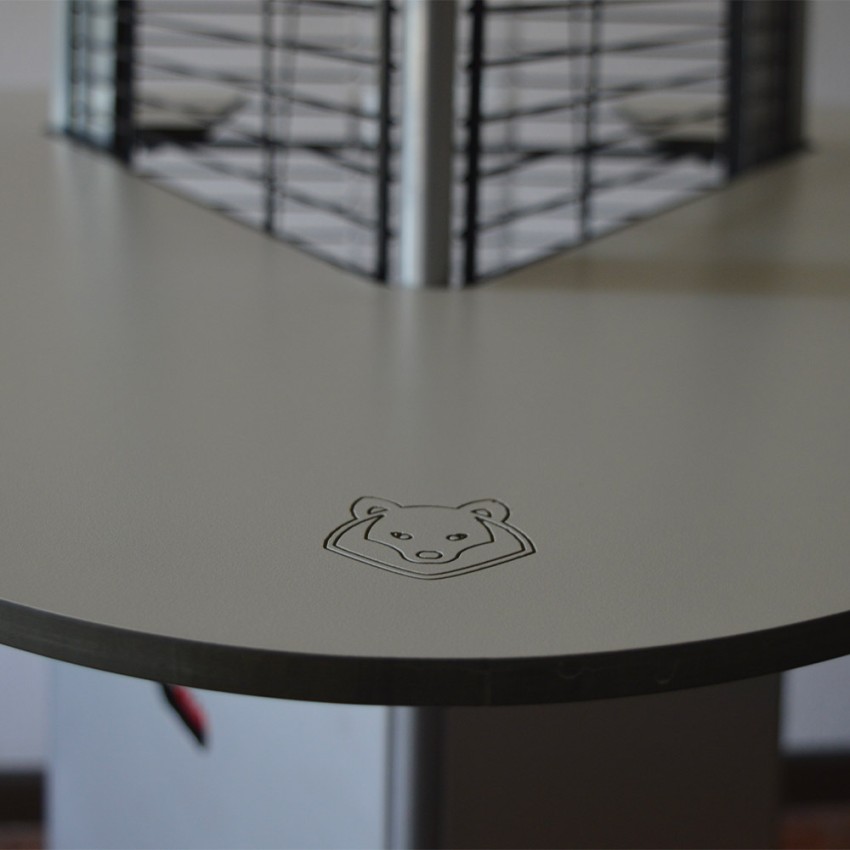 Table d'appoint pour poêle à gaz extérieur forme pyramide Falò Evo Promotion Table d'appoint pour poêle à gaz extérieur forme pyramide Falò Evo Promotion