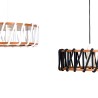 Hanglamp plafond Macaron stoffen koordlampenkap D45 