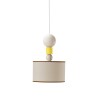 Lampe Suspendue design en bois et tissu Spiedino 24D Réductions