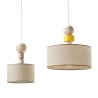 Lampe Suspendue design en bois et tissu Spiedino 24D Prix