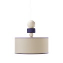 Lampe Suspendue design en bois et tissu Spiedino 40D Réductions