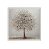 Handgeschilderd canvas schilderij zilveren boom lijst 100x100 cm W641 Korting