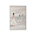 Handgeschilderde foto reliëf vrouwen strandlijst 60x90cm B205 Korting