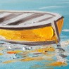 Tableau moderne peinture bateau de mer peint à la main sur toile cadre 30 × 30 cm avec cadre W605 Catalogue