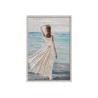 Handgeschilderd doek reliëf vrouw strand 60x90cm W713 Korting