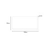 Handgeschilderd doek zeehaven strand 60x120cm met lijst W628 Afmetingen
