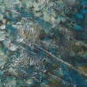 Abstract schilderij met bloemen op doek in lijst 90x120cm W669 Catalogus