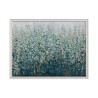 Abstract schilderij met bloemen op doek in lijst 90x120cm W669 Korting