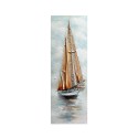 Handgeschilderd schilderij Zeilboot op canvas 30x90cm met lijst Z421 Verkoop