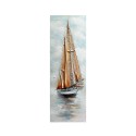 Handgeschilderd schilderij zeilboot op doek 30x90cm met lijst Z421 Verkoop