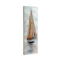 Handgeschilderd schilderij zeilboot op doek 30x90cm met lijst Z421 Catalogus