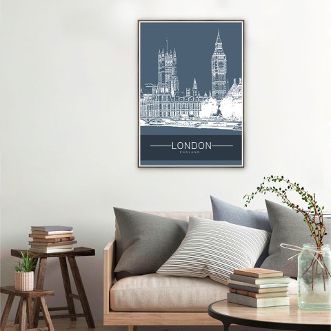 Tableau décoratif moderne photographique ville Londres cadre 50 × 70 cm Unika 0005 Promotion