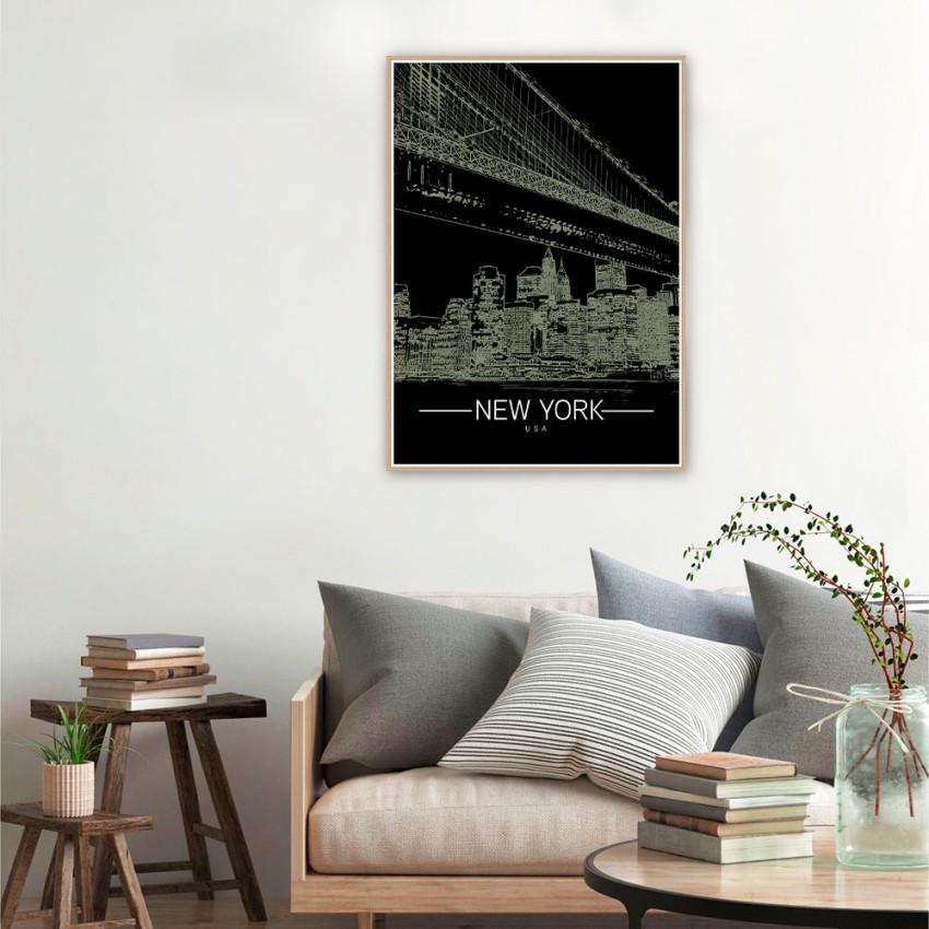 Fotoposter New York stad in lijst 50x70cm Unika 0013 Aanbieding Fotoposter New York stad in lijst 50x70cm Unika 0013 Aanbieding