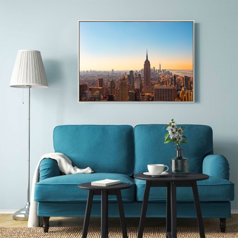 Fotografische print panorama foto New York lijst 70x100cm Unika 0034 Aanbieding