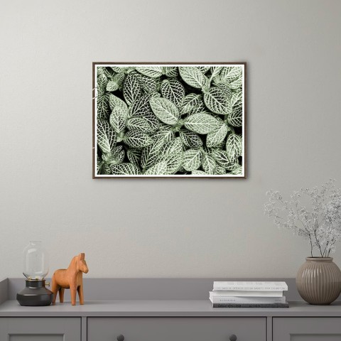 Tableau décoratif moderne photographique plante feuilles Art cadre 30 × 40 cm Unika 0055