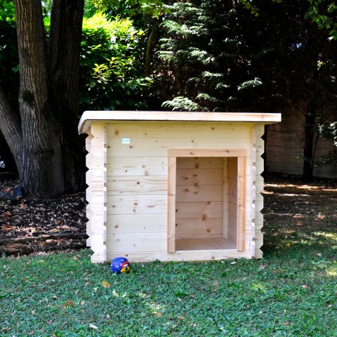 Externe houten kennel voor honden medium-klein formaat 98x77 h84cm Lilly