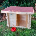 Hondenhok voor kleine honden hout tuin buiten 77x60 h64cm Laila Aanbieding