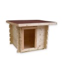 Hondenhok voor kleine honden hout tuin buiten 77x60 h64cm Laila Kortingen
