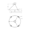 Moderne hanglamp Balance Maytoni met 4 matglazen bollen in cirkelvorm ontwerp Model