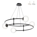 Suspension moderne 4 lumières sphères mates Balance Maytoni Promotion