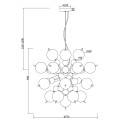 Suspension moderne sphères en verre soufflé Bolla Maytoni Remises