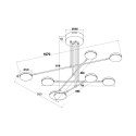 Moderne hanglamp 8 verstelbare LED-lichten Fad Maytoni Voorraad